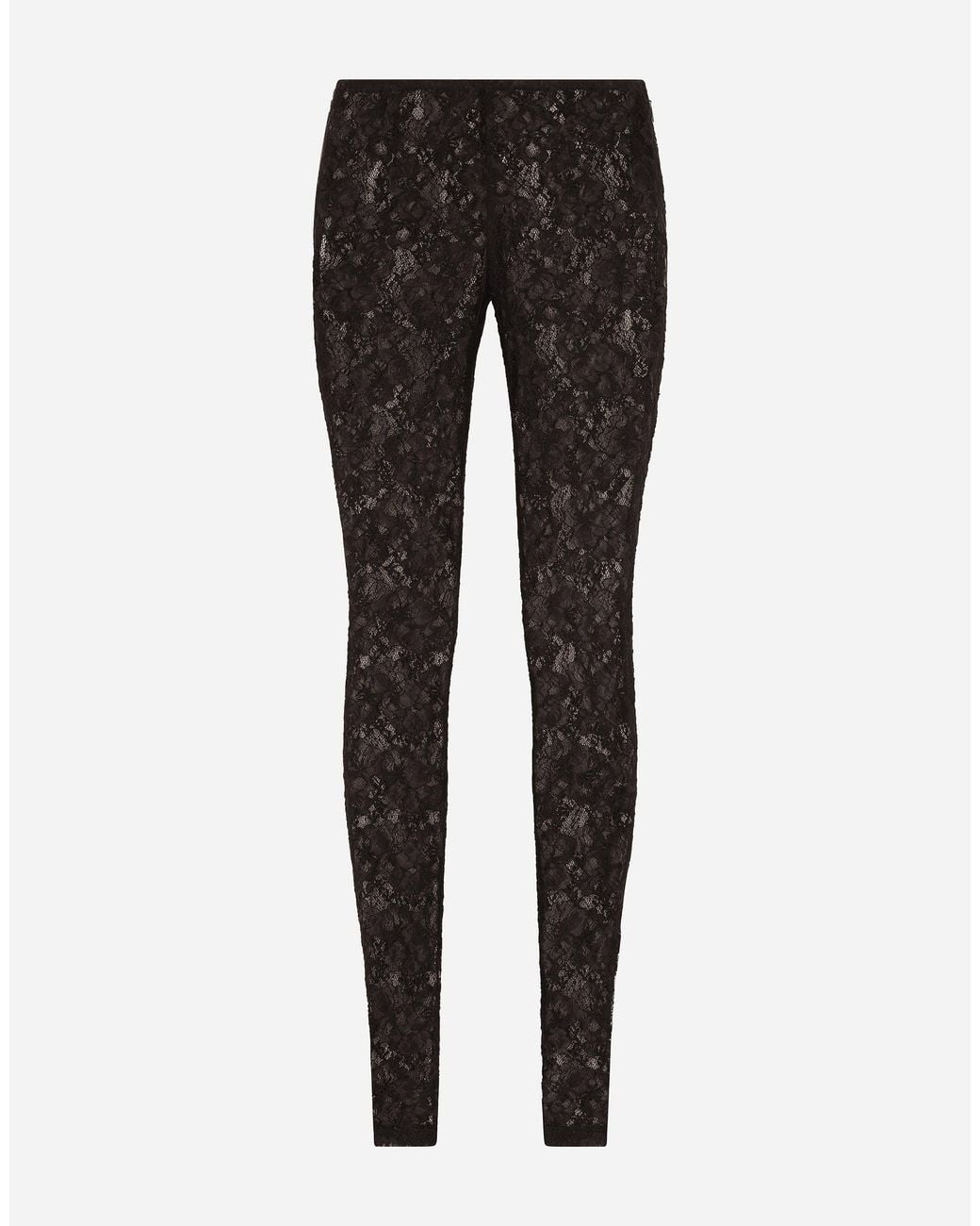 Dolce & Gabbana Black Lace Leggings