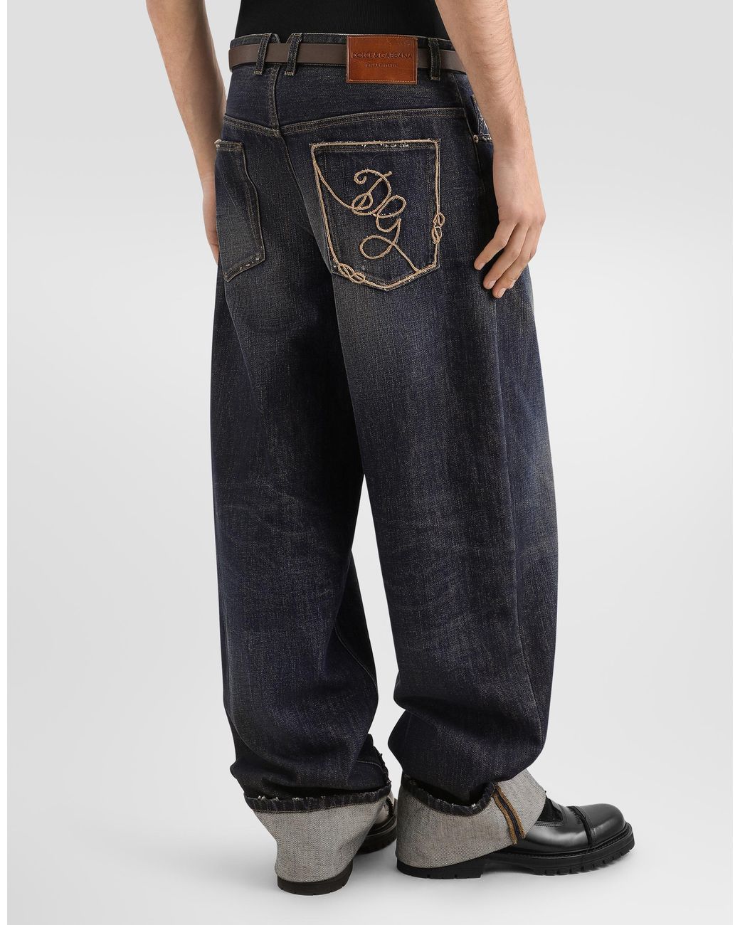 Dolce & Gabbana Blue Denim Trousers for men