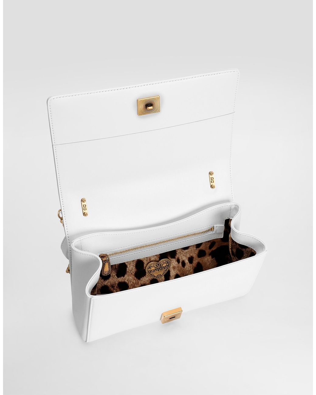 DOLCE&GABBANA ディヴォーション バッグ ミディアム マトラッセ クリームのウィメンズ ディヴォーション ショルダーバッグ
