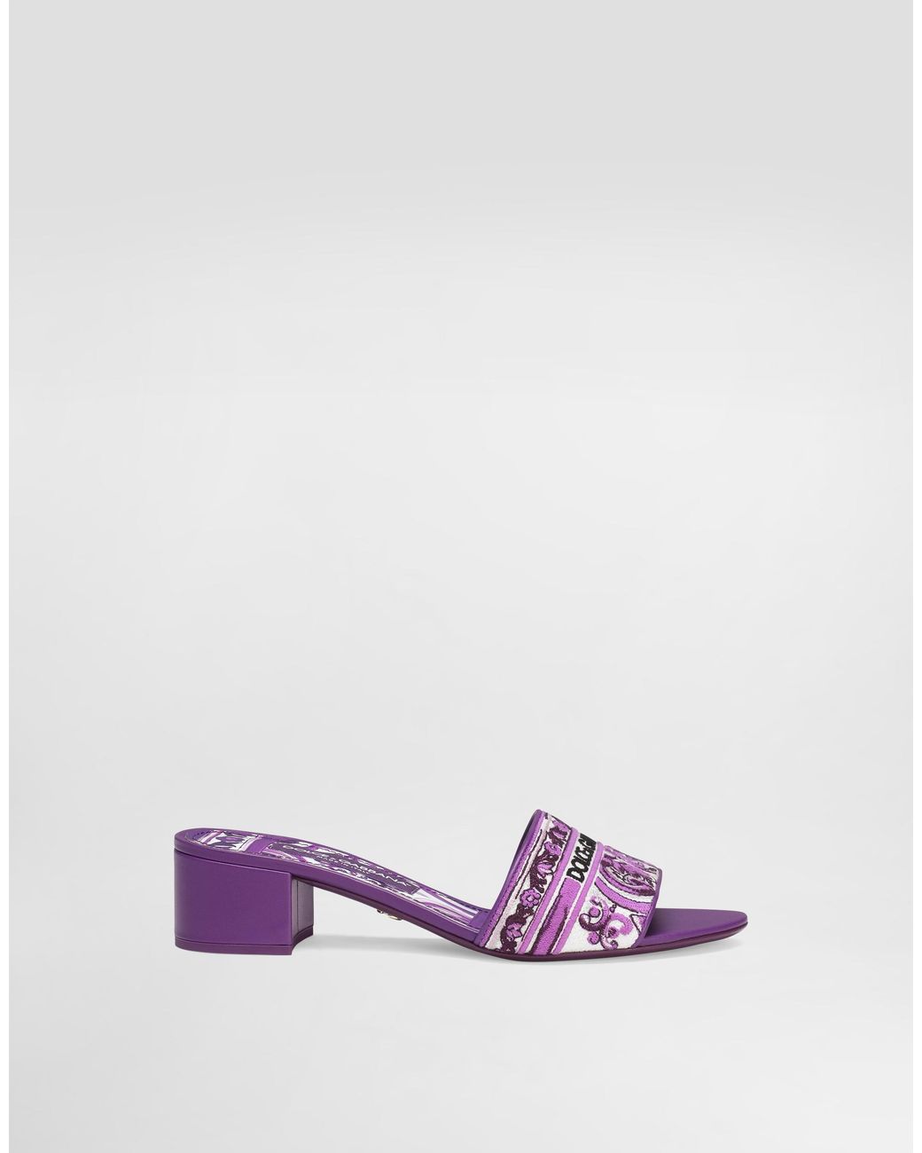 Dolce & Gabbana Purple Ciabatta Flat