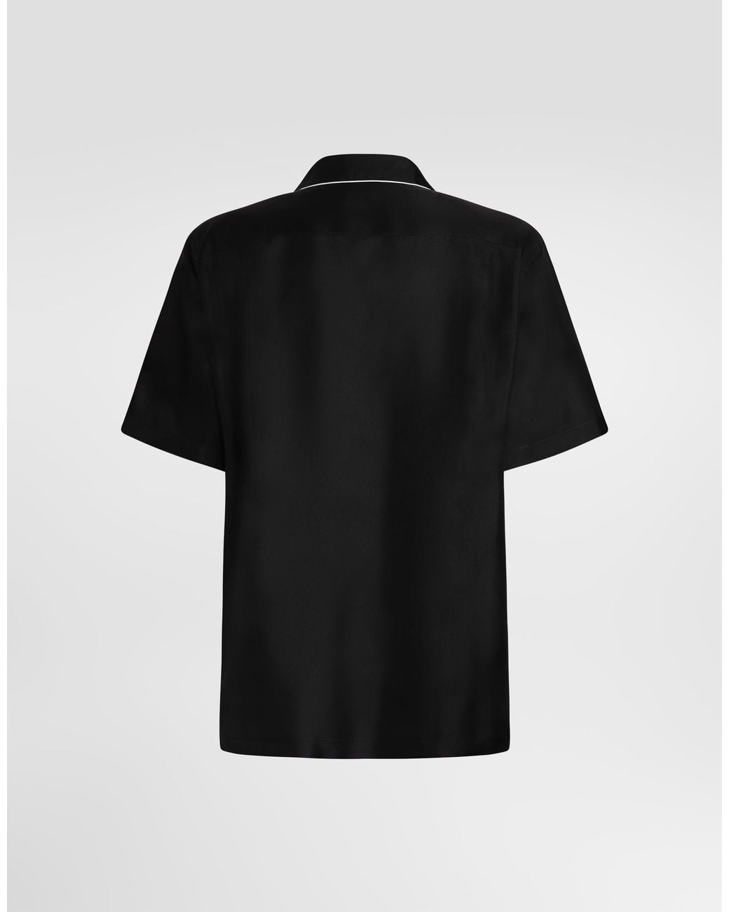 Dolce & Gabbana Hawaii-Hemd Aus Seidentwill in Black für Herren