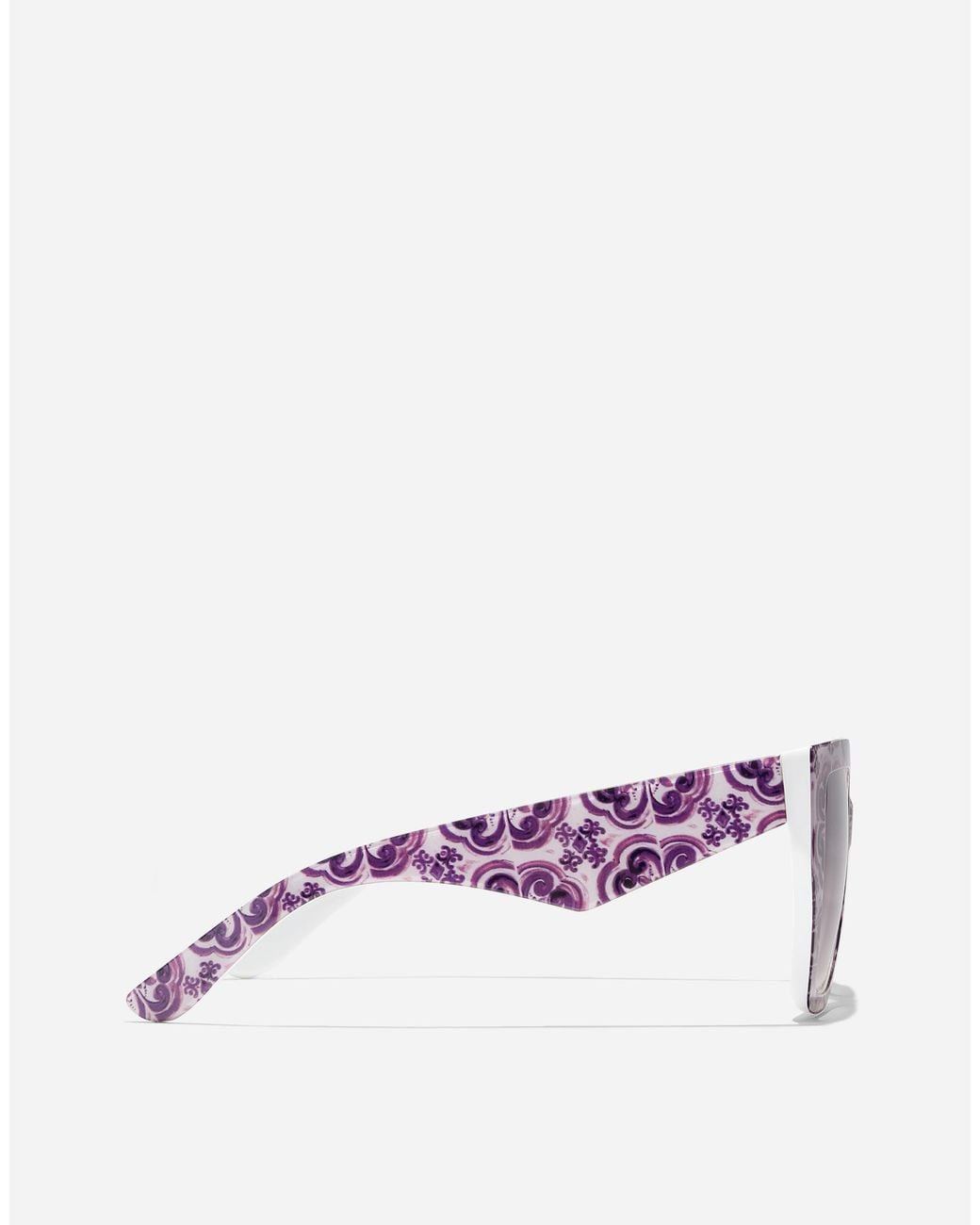 Dolce & Gabbana Maiolica スクエアフレーム サングラス Purple