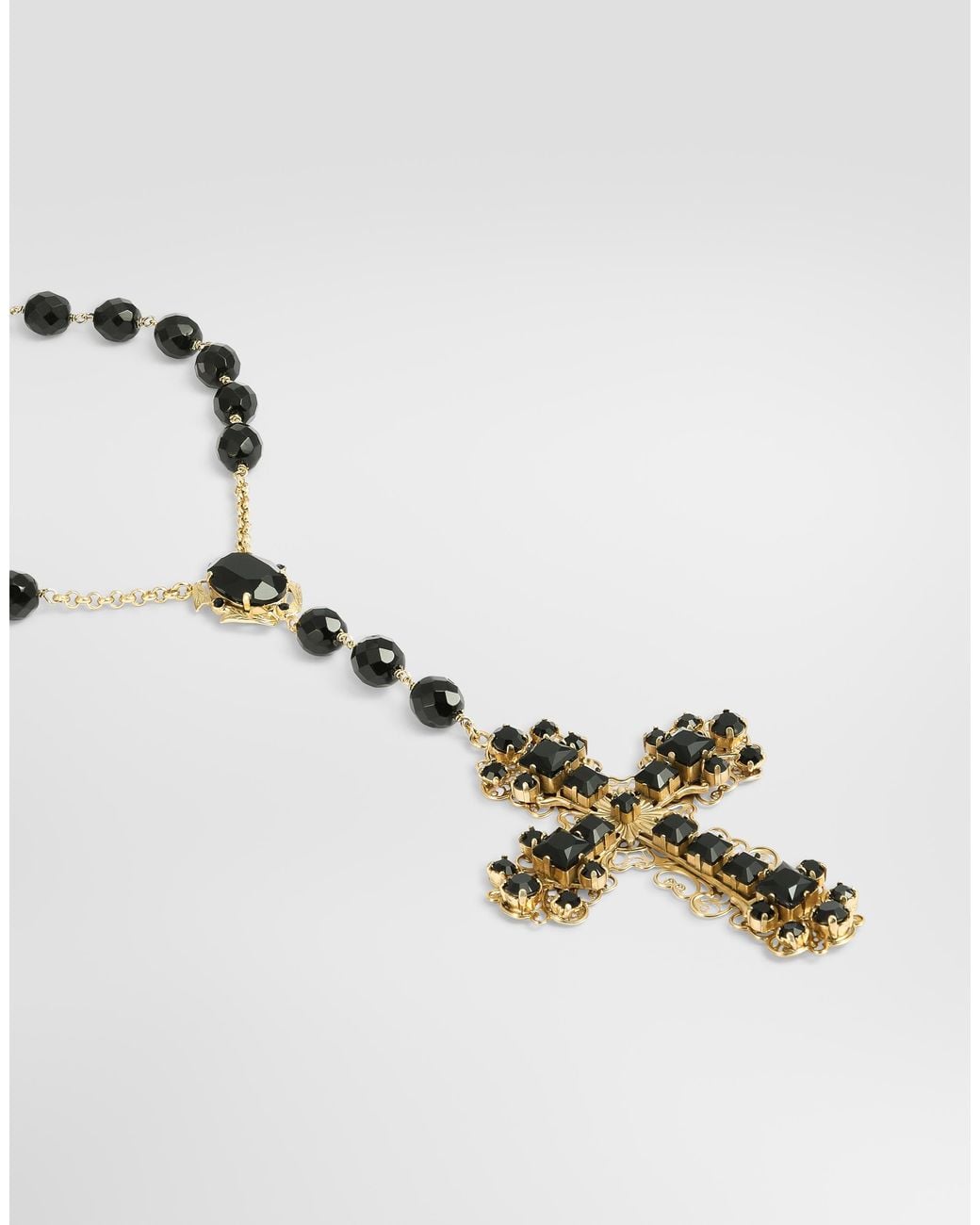 Dolce & Gabbana White Short Rosary Necklace