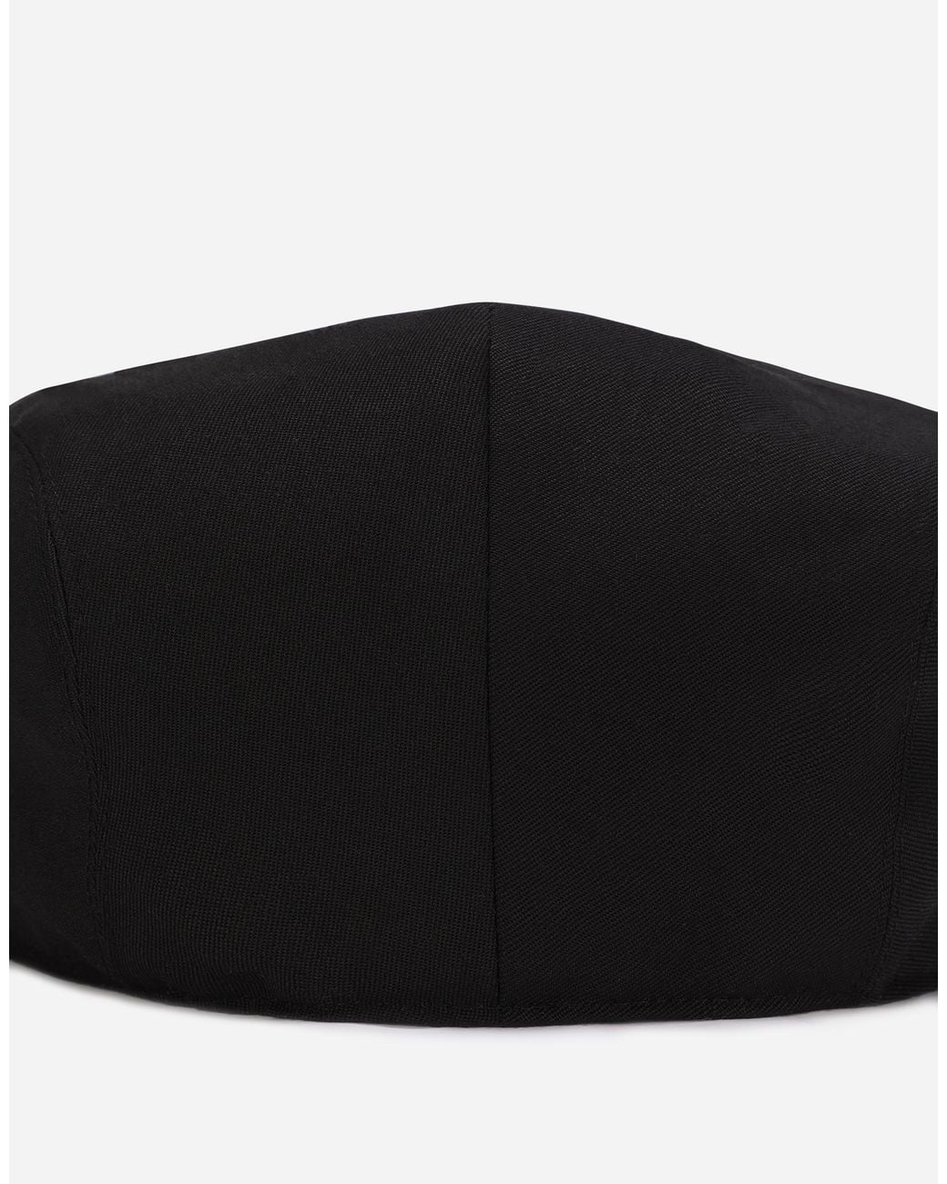 Dolce & Gabbana Black Wool Flat Cap for men