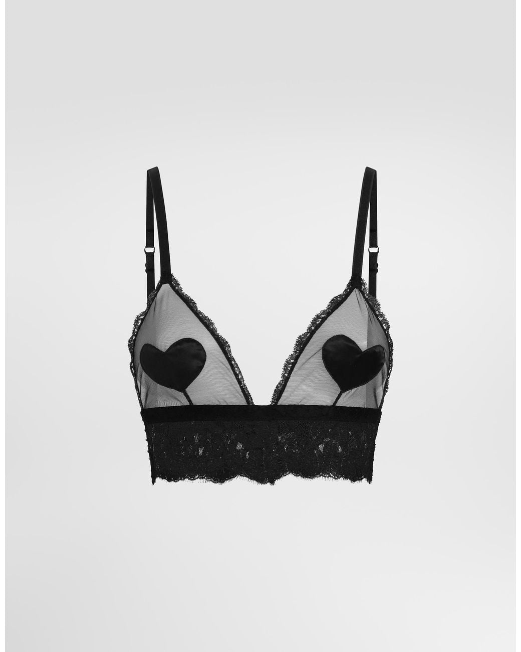 Dolce & Gabbana Black Tulle And Lace Bra