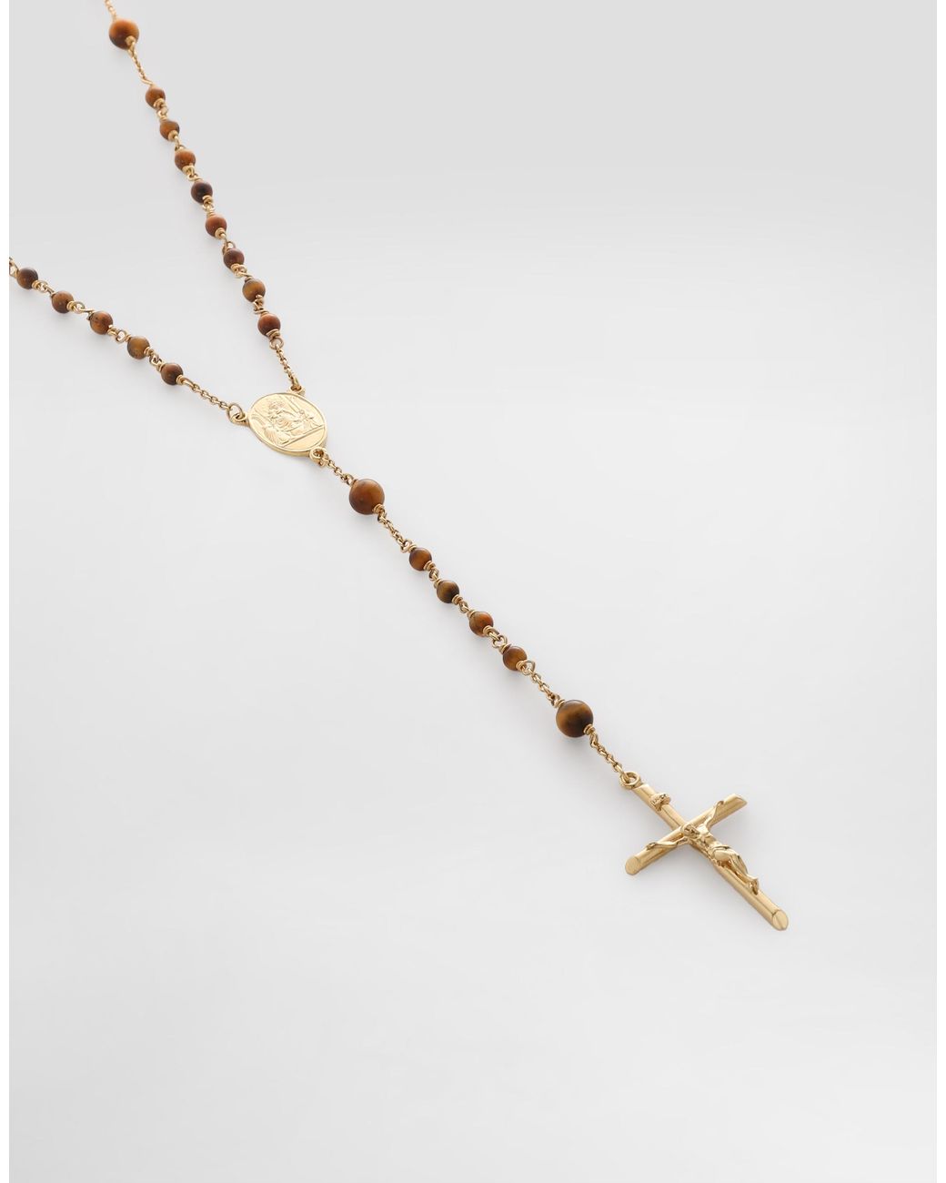 メンズ Dolce & Gabbana Rosary Necklace Stones White