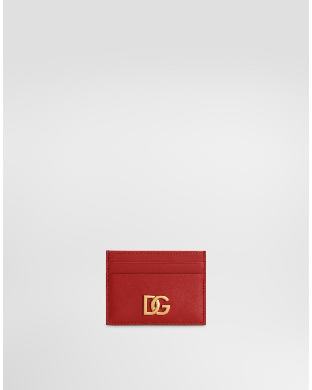 Dolce & Gabbana Red Calfskin Card Holder