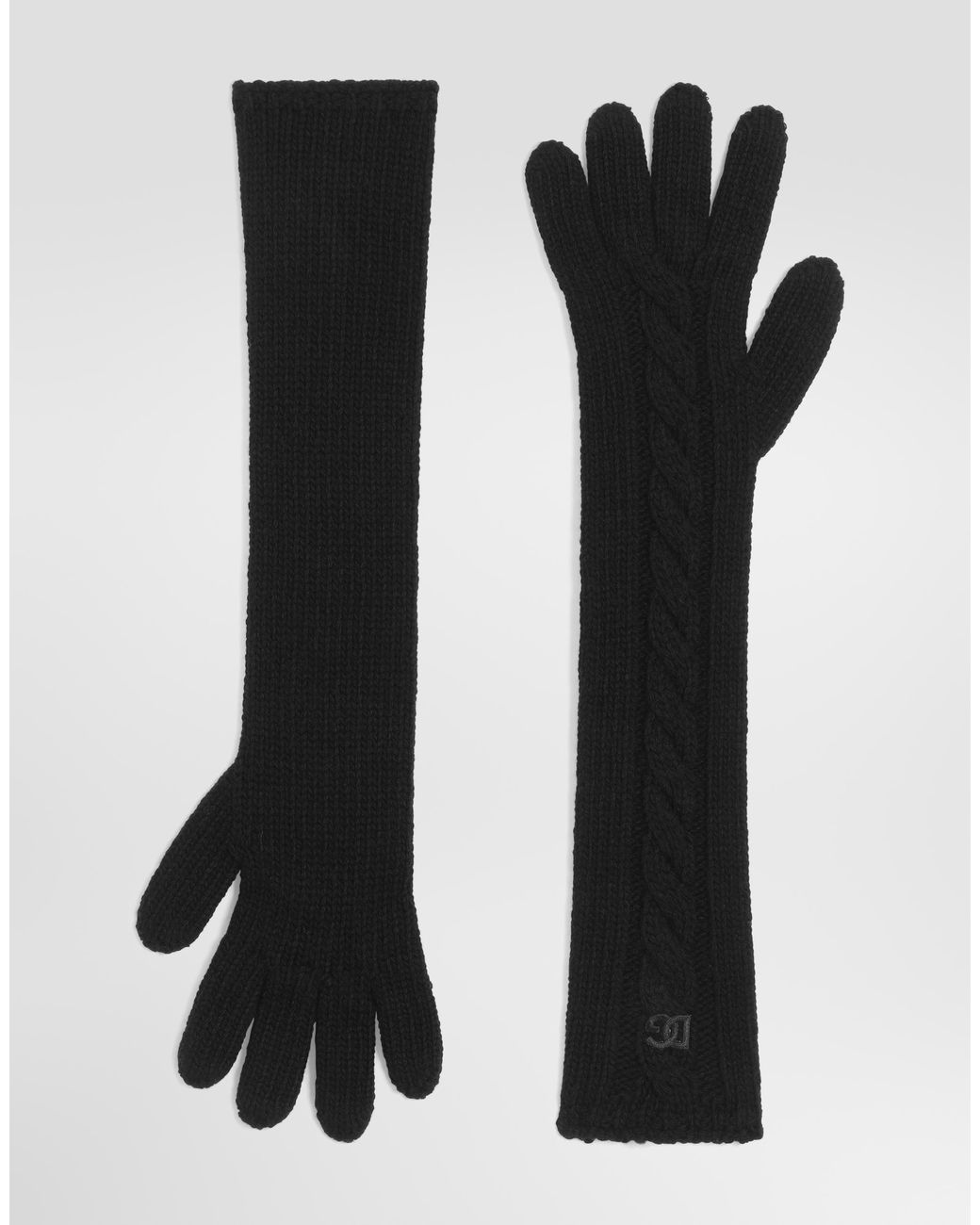 Dolce & Gabbana Black Knit Gloves