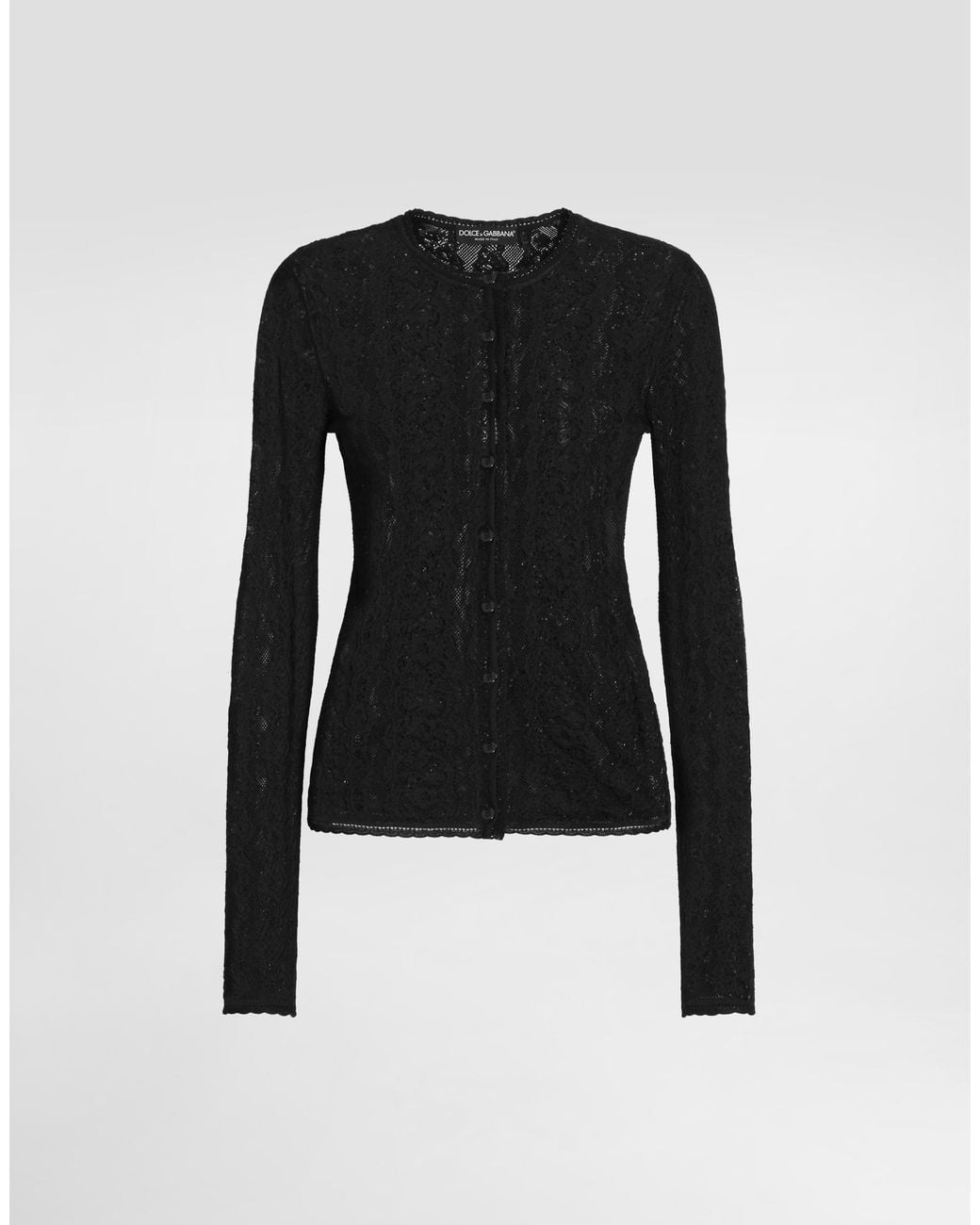Dolce & Gabbana Black Lace Cardigan
