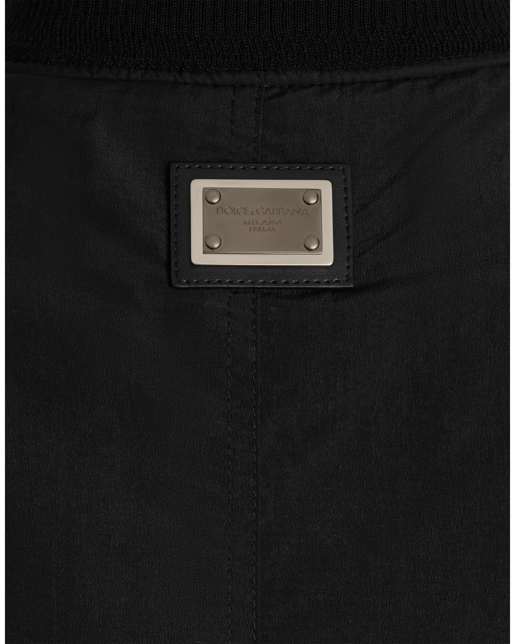 Dolce & Gabbana Black Padded Bomber Jacket for men
