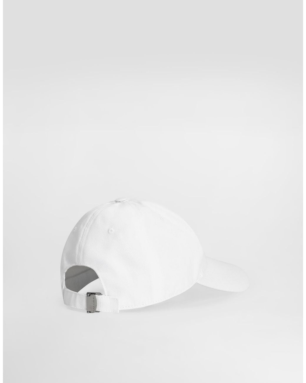 Dolce & Gabbana White Cotton Drill Baseball Hat for men