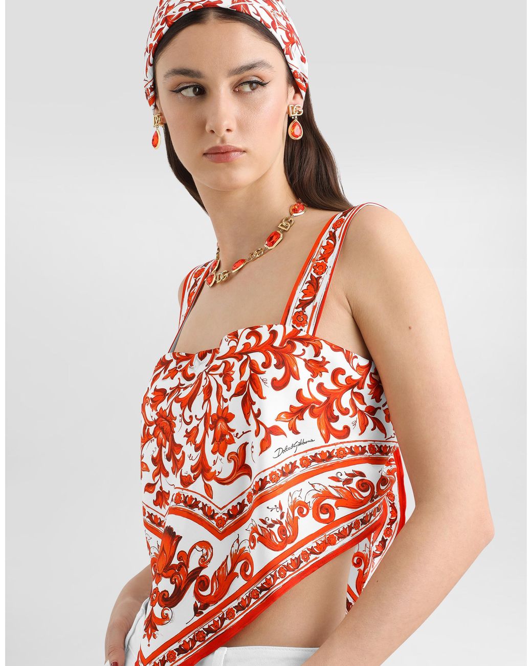 Dolce & Gabbana White Bustino