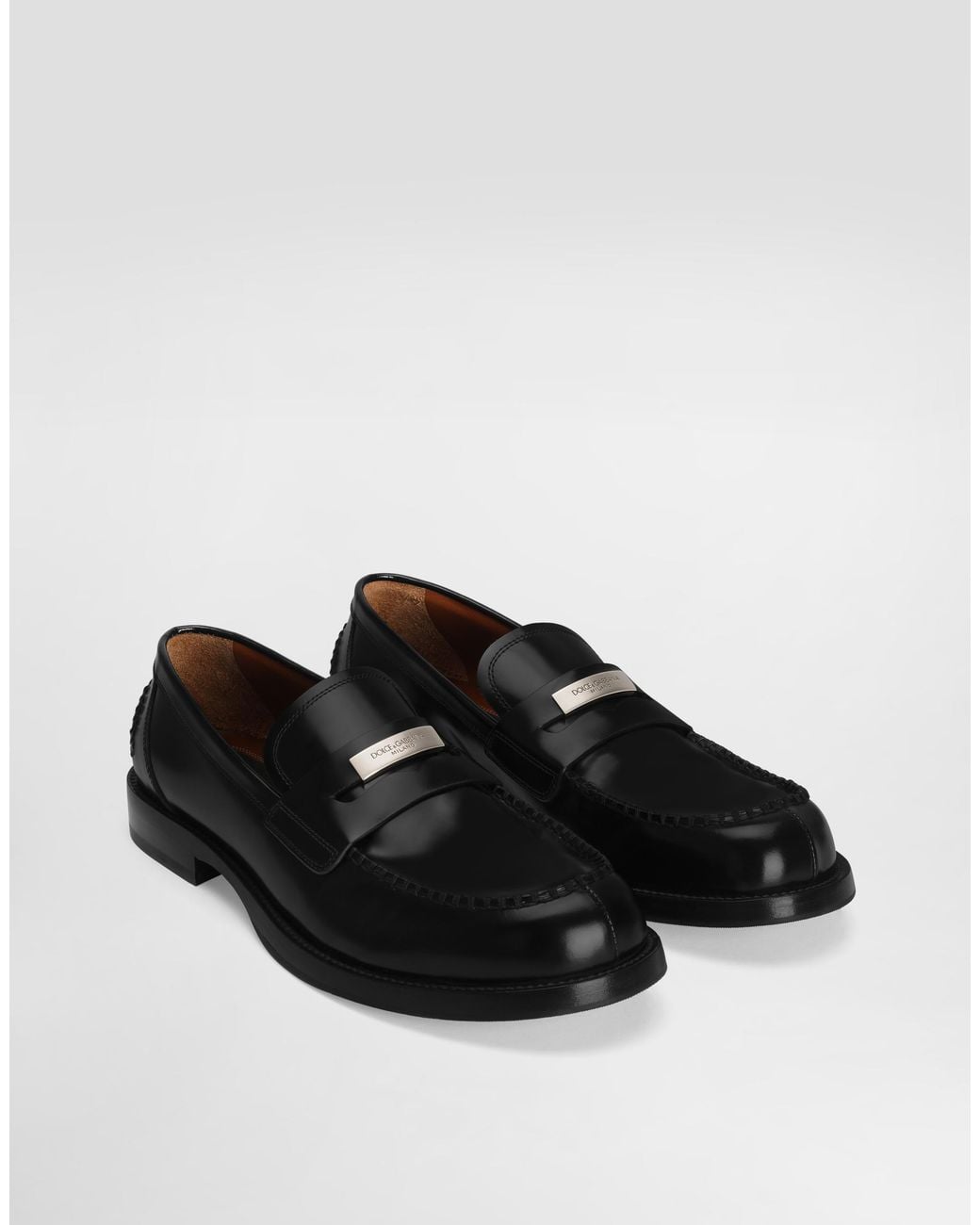 Dolce & Gabbana White Calfskin Loafers for men