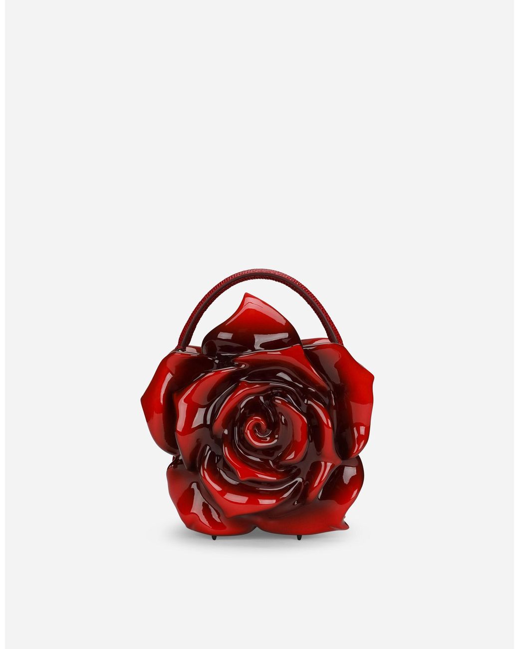 Dolce & Gabbana Resin Rose-design Dolce Box Bag in Red | Lyst