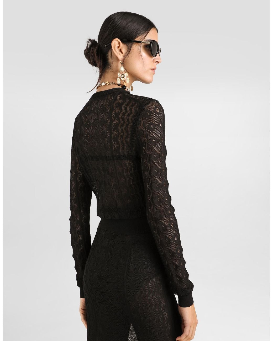 Dolce & Gabbana Black Lace Pullover