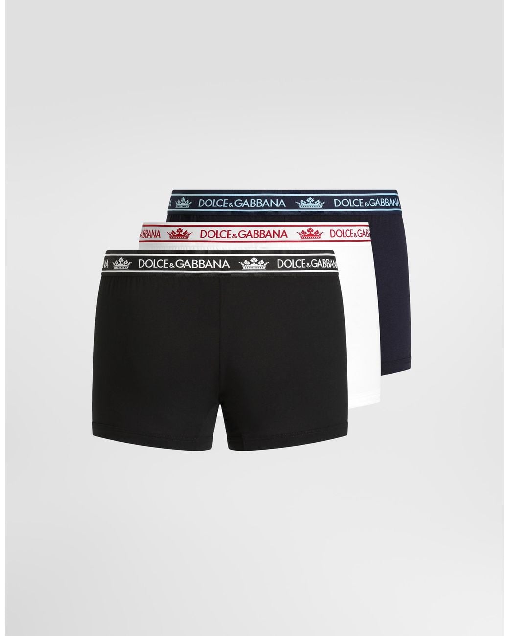 Dolce & Gabbana Blue Pack Stretch Jersey Boxers for men