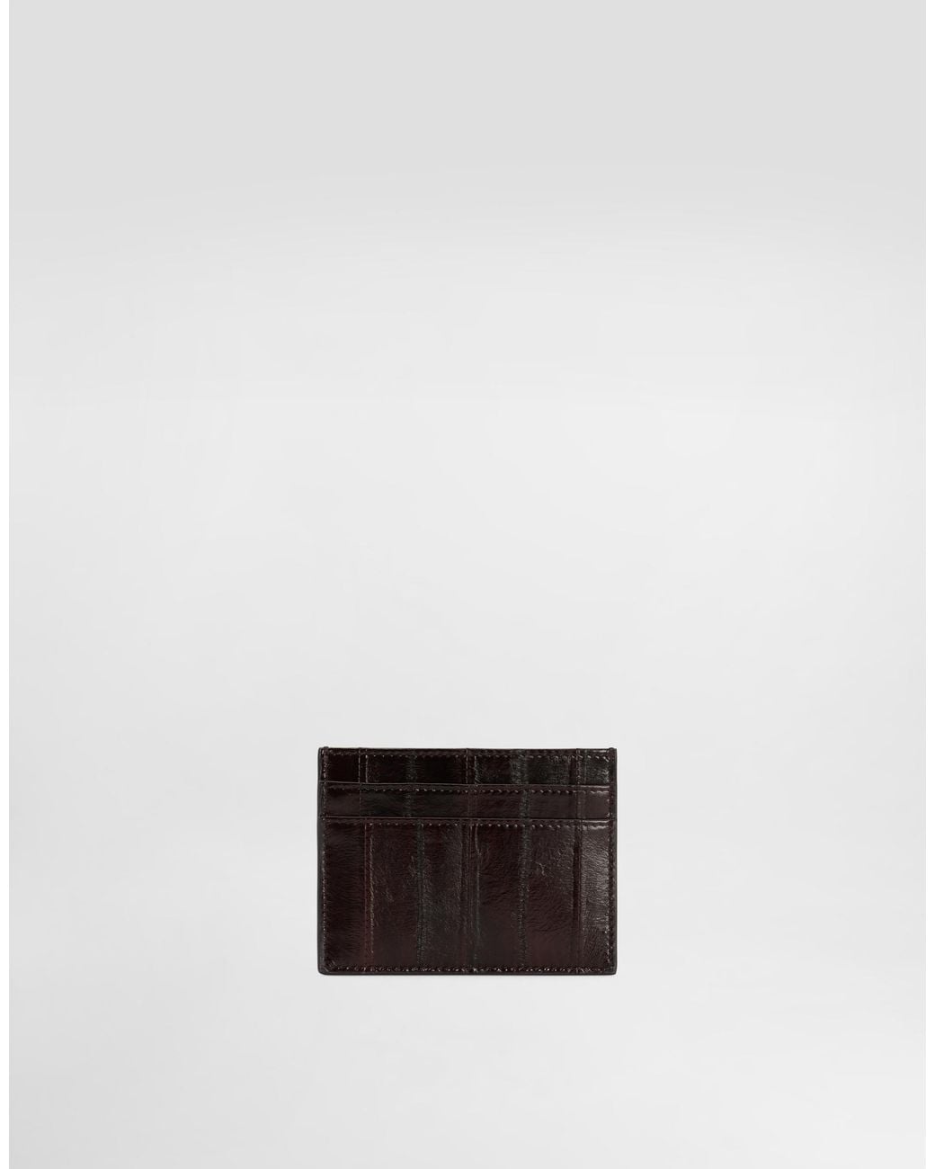 Dolce & Gabbana White Eel Leather Card Holder for men