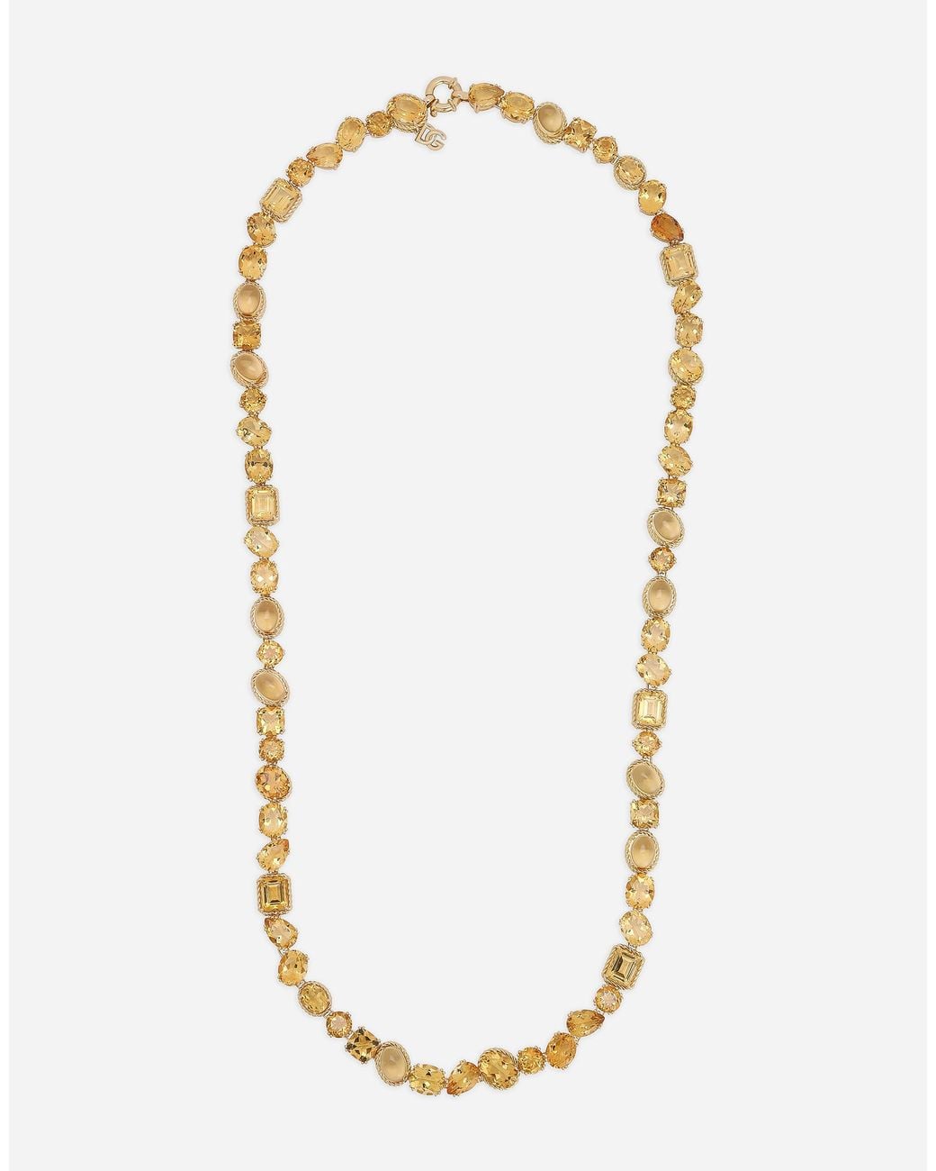 Dolce & Gabbana White Monochrome Sautoir 18-Carat And Citrines