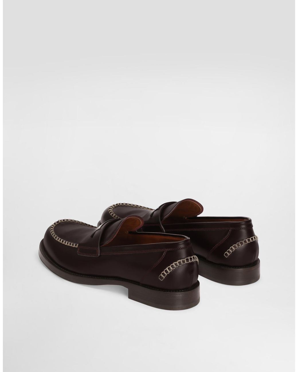 Dolce & Gabbana White Calfskin Loafers for men