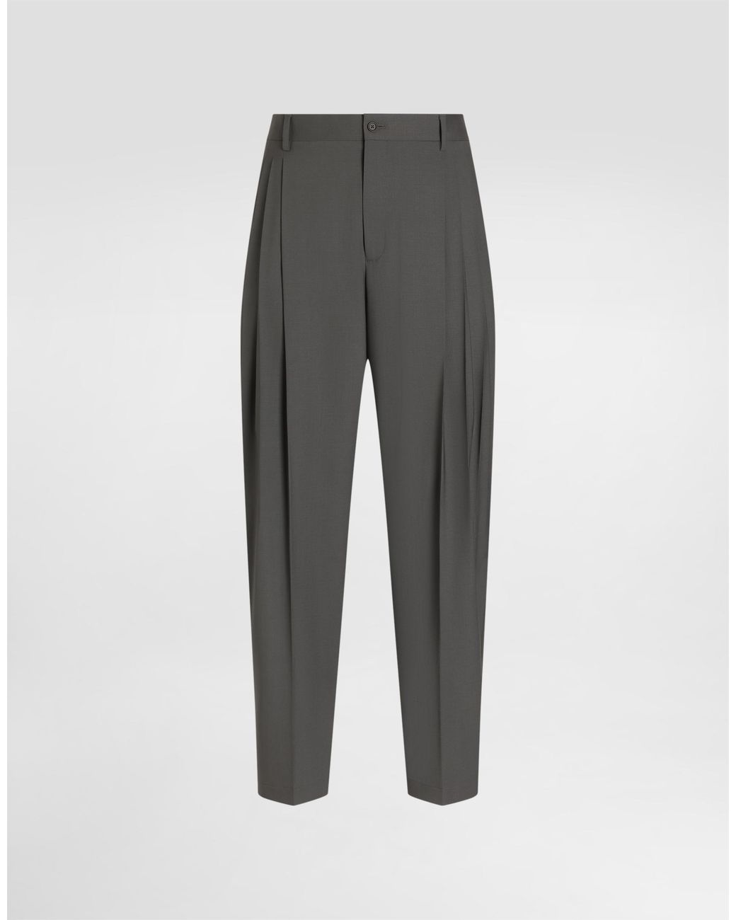 Dolce & Gabbana Gray Wool Trousers for men