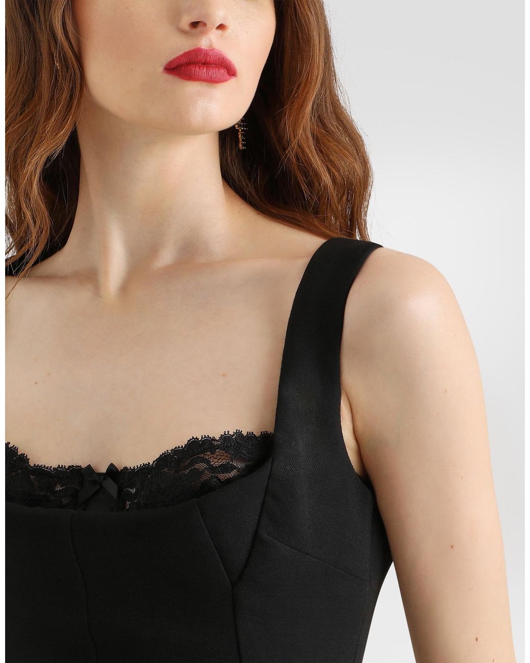 Dolce & Gabbana Black Double Wool Crêpe Dress