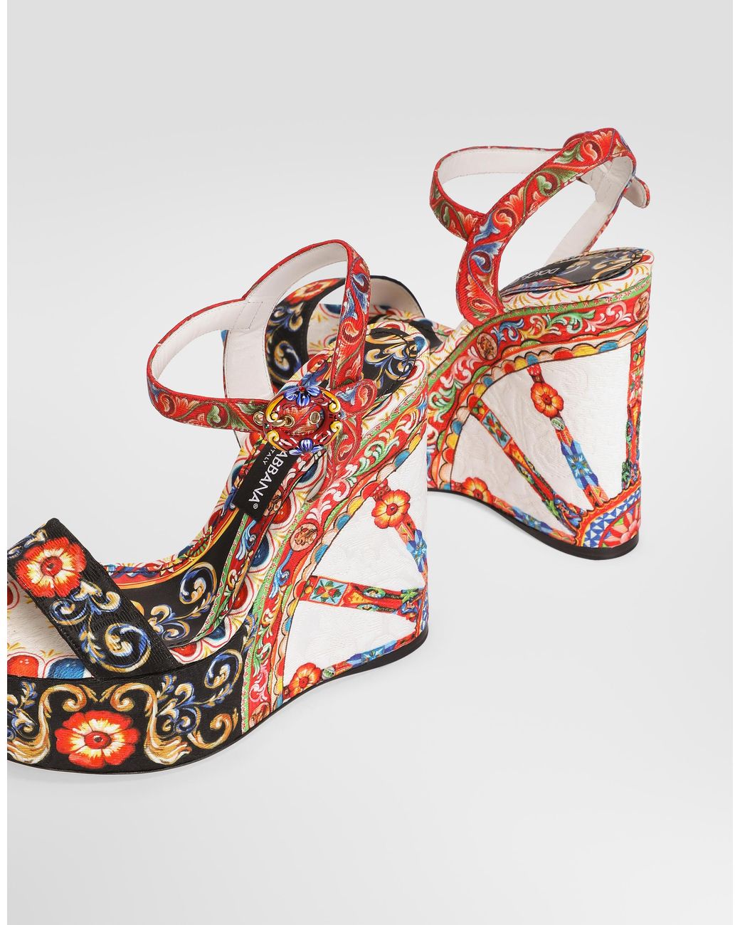 Dolce & Gabbana Pink Sandalo Zeppa