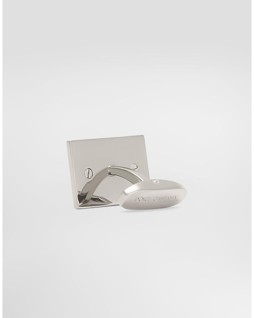 Dolce & Gabbana White Cufflinks With Logo Tag for men