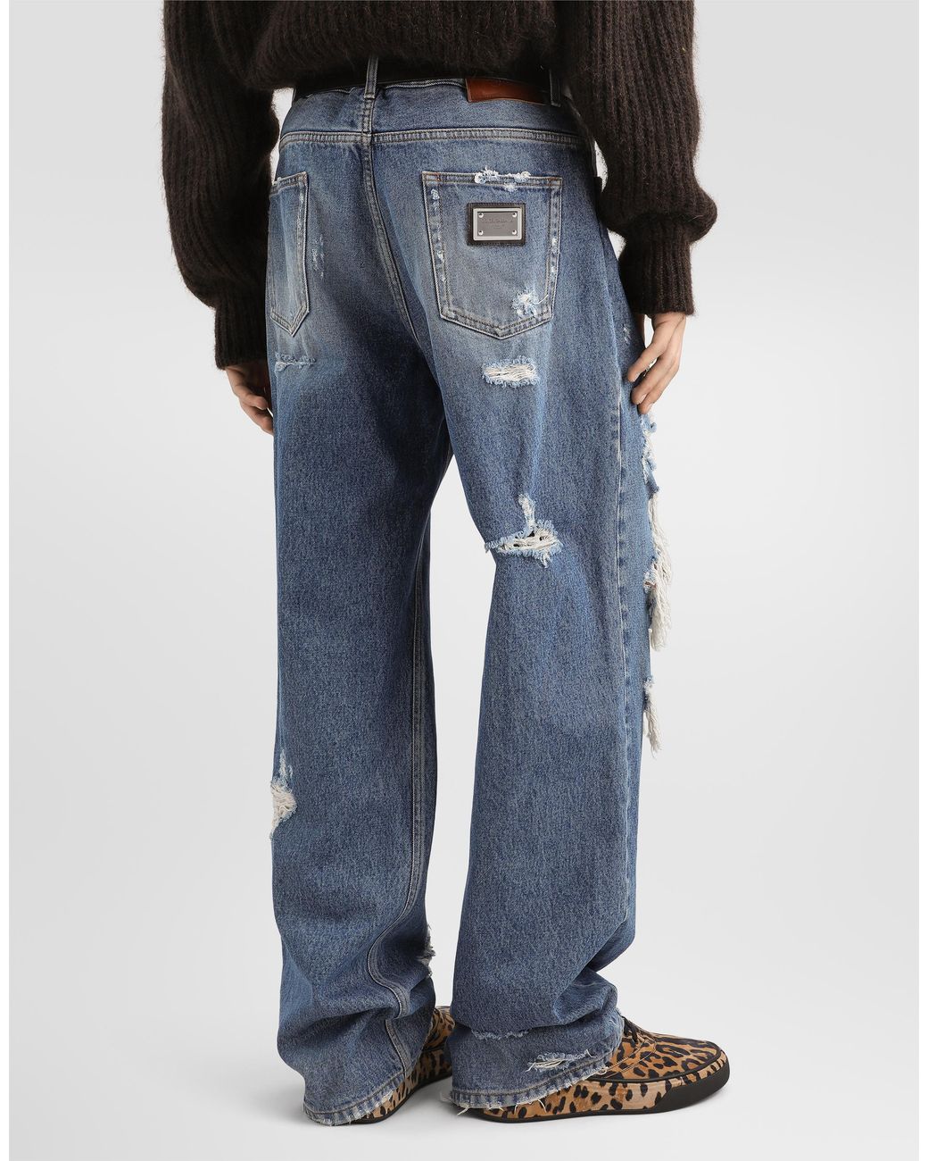 Dolce & Gabbana Blue Denim Trousers for men
