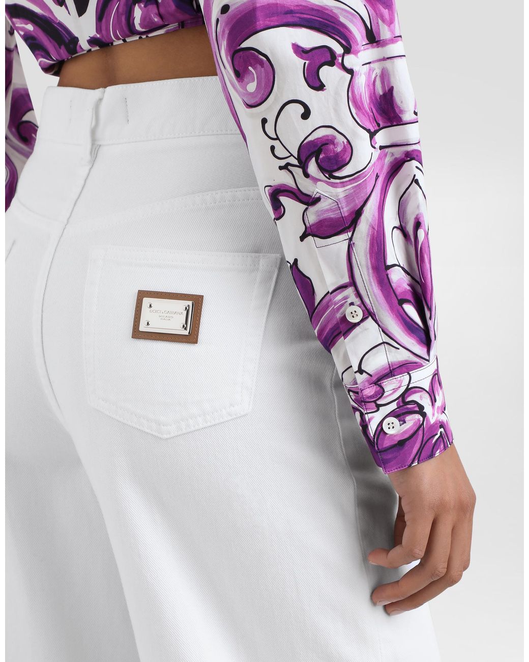 Dolce & Gabbana White 5-Pocket Denim Trousers