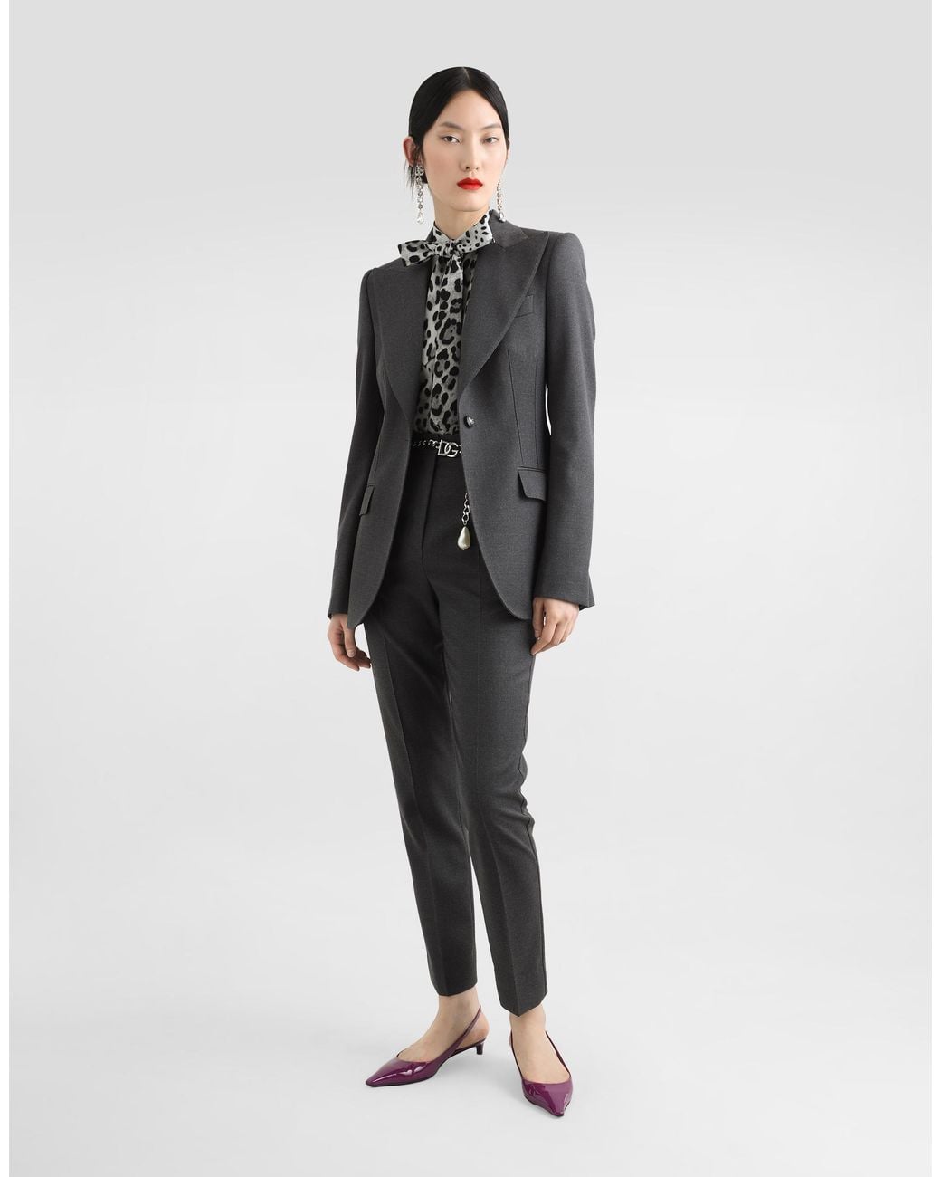 Dolce & Gabbana Black Single-Breasted Woolen Turlington Blazer