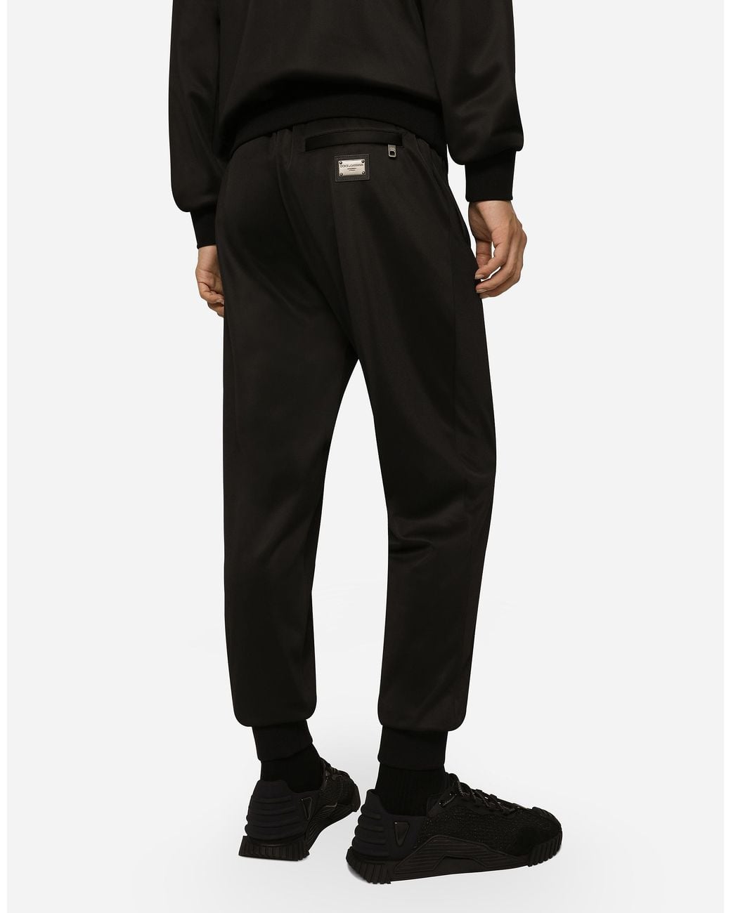 Dolce & Gabbana Jogginghose Aus Funktionsjersey Mit Plakette in Black für Herren