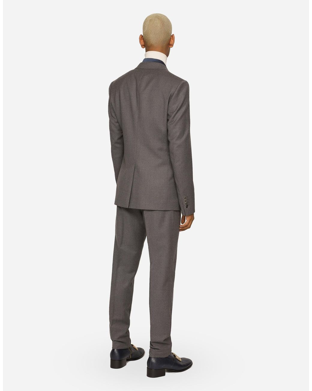 Dolce & Gabbana Gray Single-Breasted Stretch Flannel Sicilia-Fit Jacket for men
