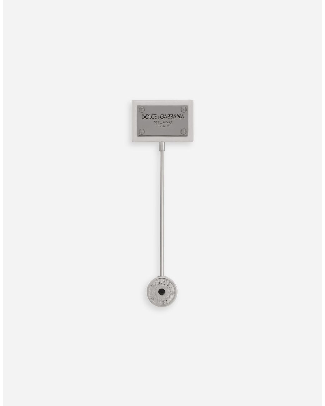 Dolce & Gabbana White Dg Logo Tag Lapel Pin for men