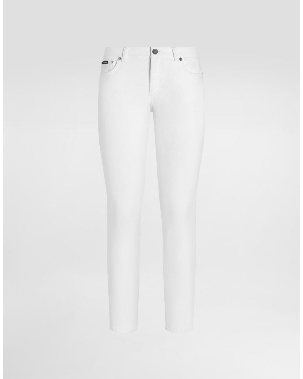 Pantaloni 5 Tasche di Dolce & Gabbana in White