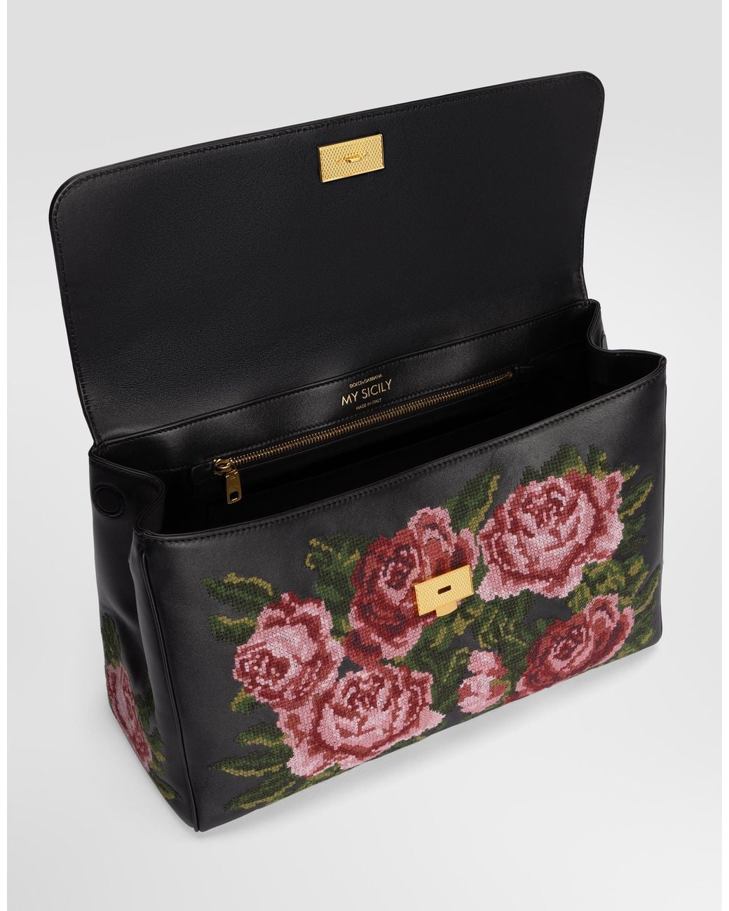 Dolce & Gabbana Black Maxi My Sicily Handbag