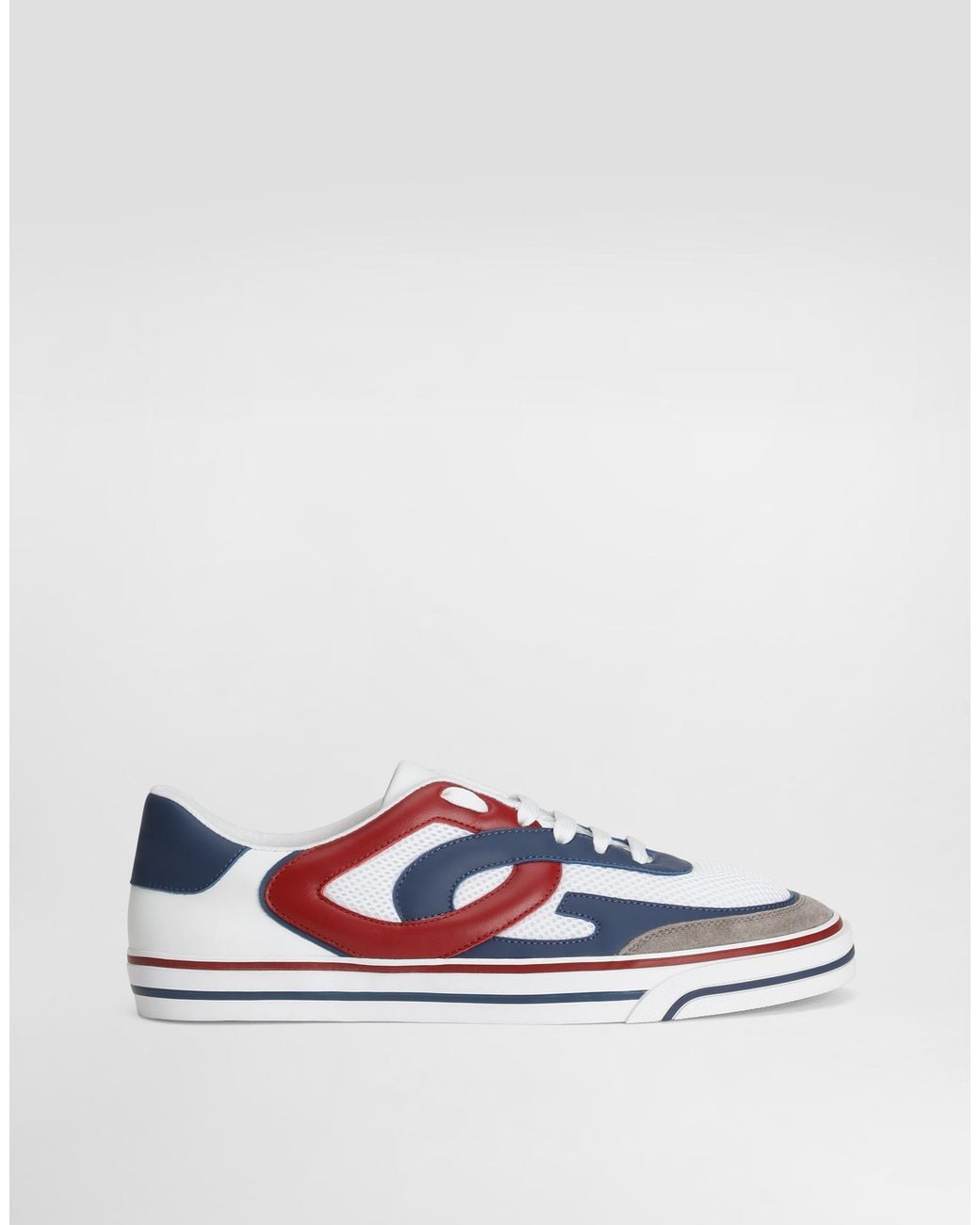 Dolce & Gabbana White Dg Sailing Leather Sneakers for men