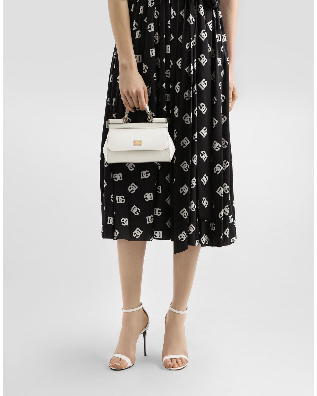 Dolce & Gabbana White Small Sicily Handbag
