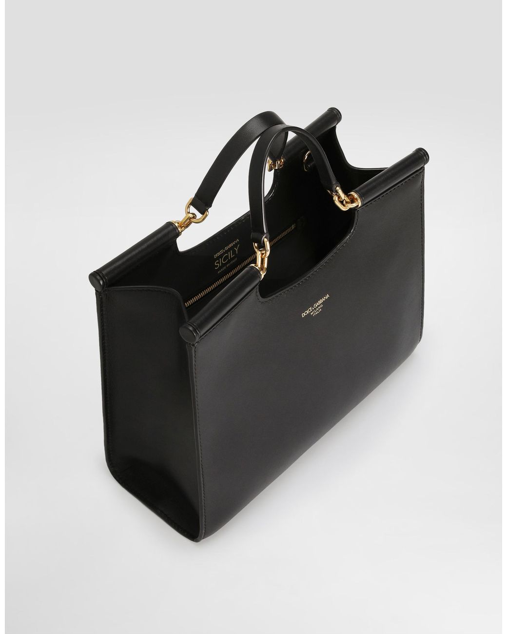 Dolce & Gabbana Black Small Sicily Shopper