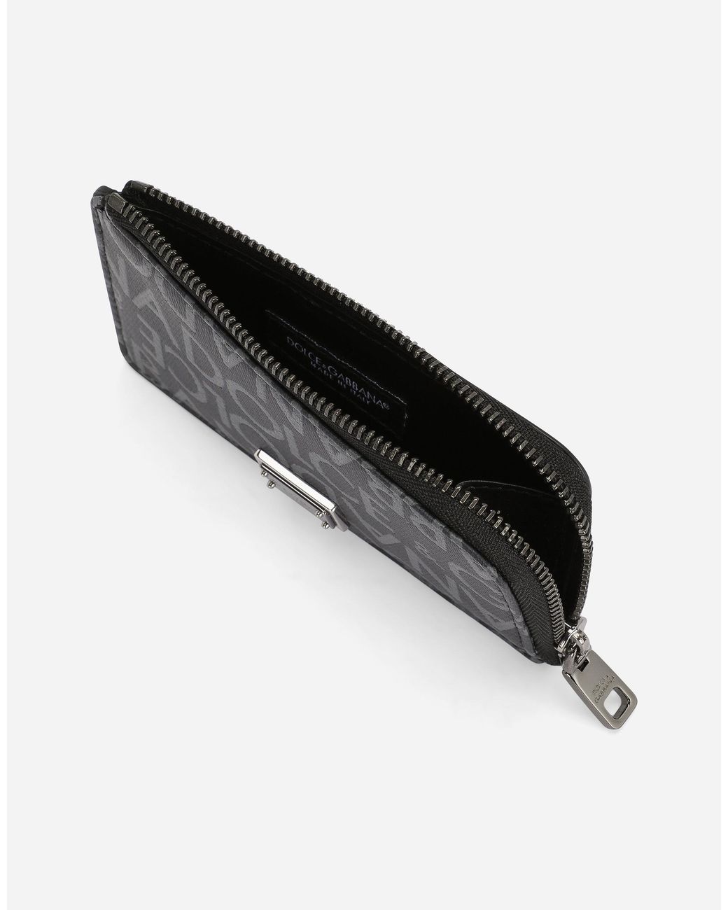 Dolce & Gabbana White Coated Jacquard Card Holder for men