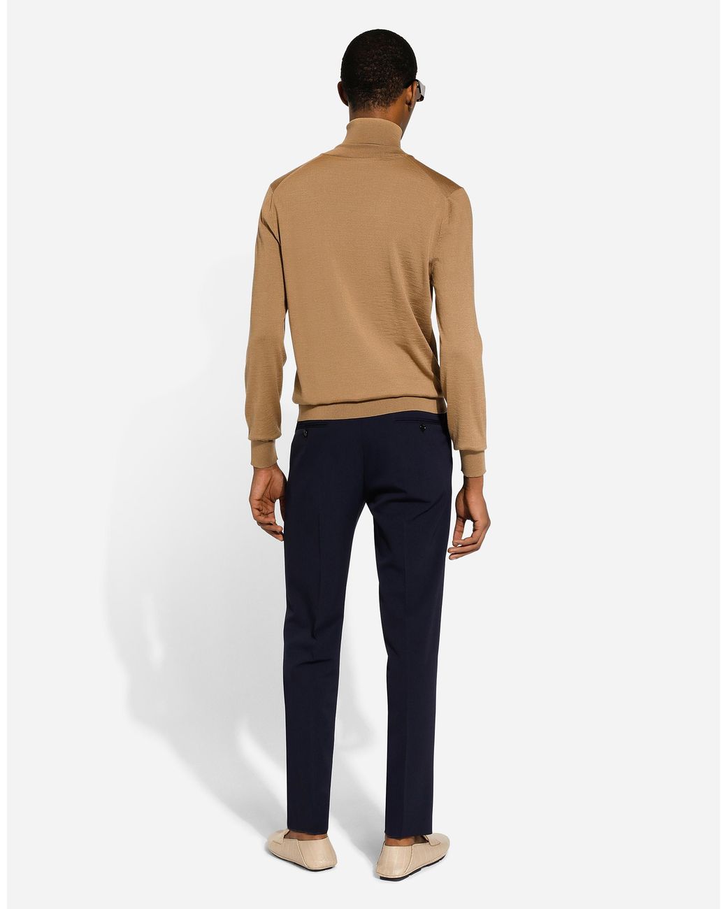 Dolce & Gabbana Brown Cashmere And Silk Turtle-Neck Sweater for men