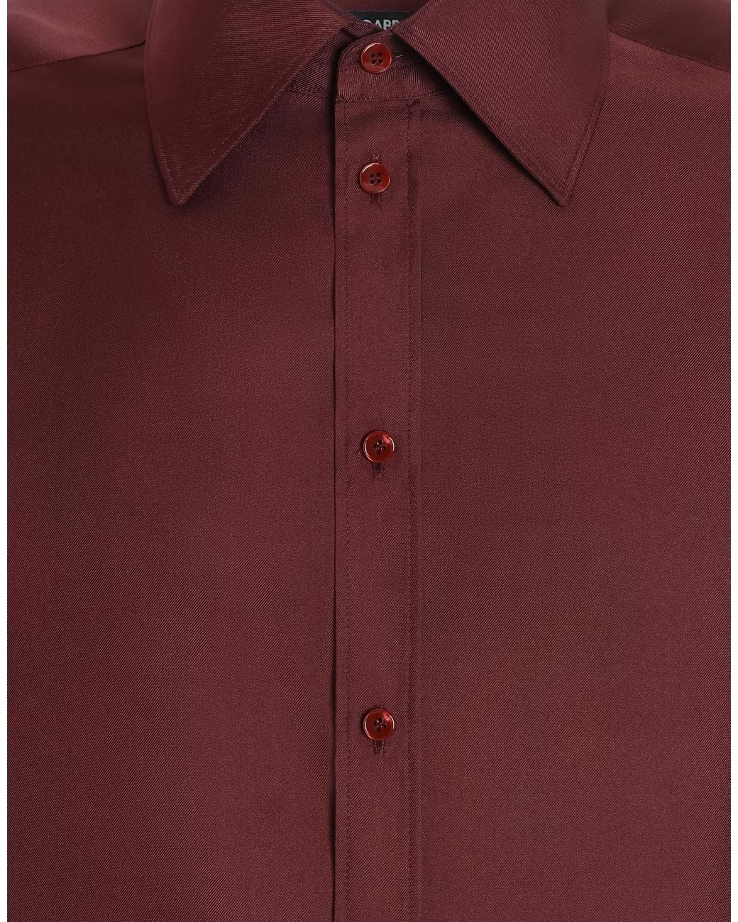 Dolce & Gabbana Red Silk Twill Martini Shirt for men