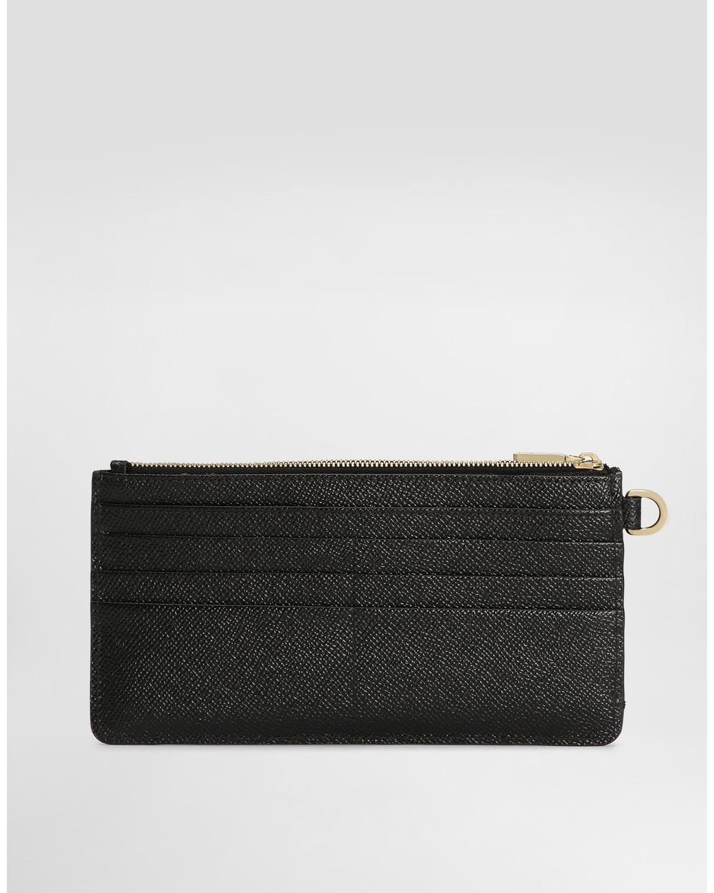 Dolce & Gabbana Black Mini Dauphine-Print Leather Wallet