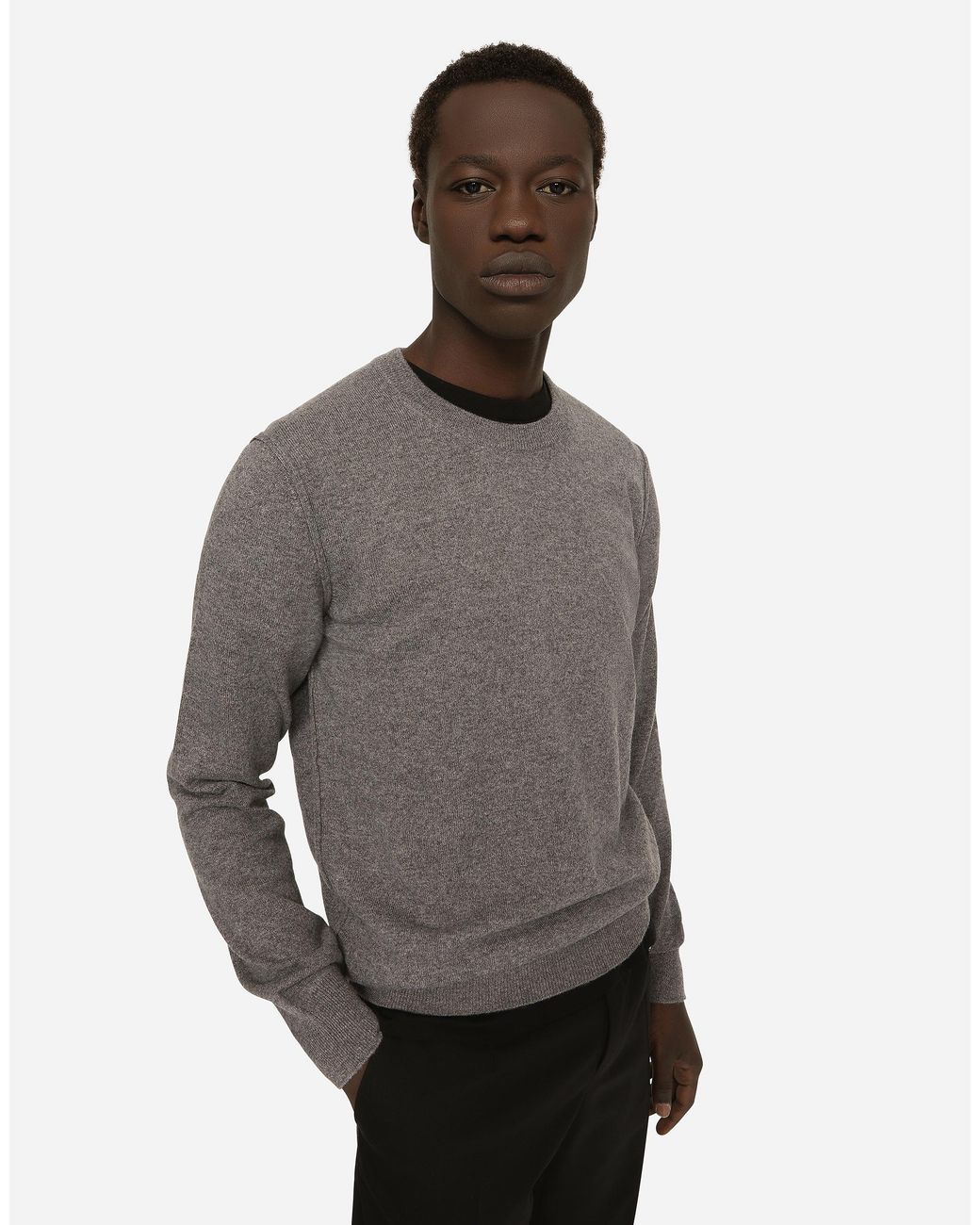 Dolce & Gabbana Gray Pull Girocollo for men
