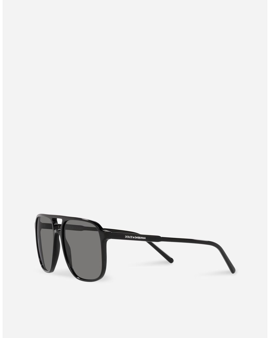 Dolce & Gabbana Gray Acetate Aviator Sunglasses for men