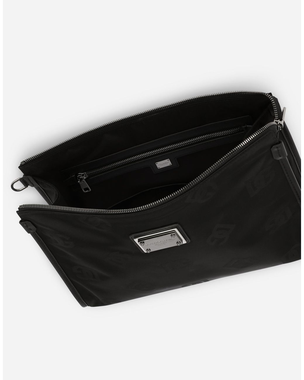 Dolce & Gabbana Black Nylon Pouch With Logo for men