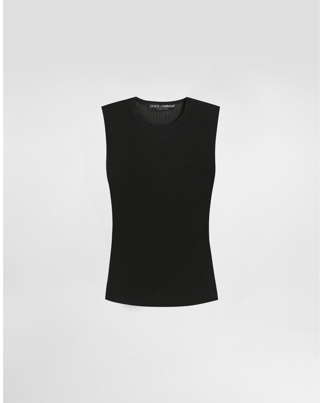 Dolce & Gabbana Black Viscose Tank Top