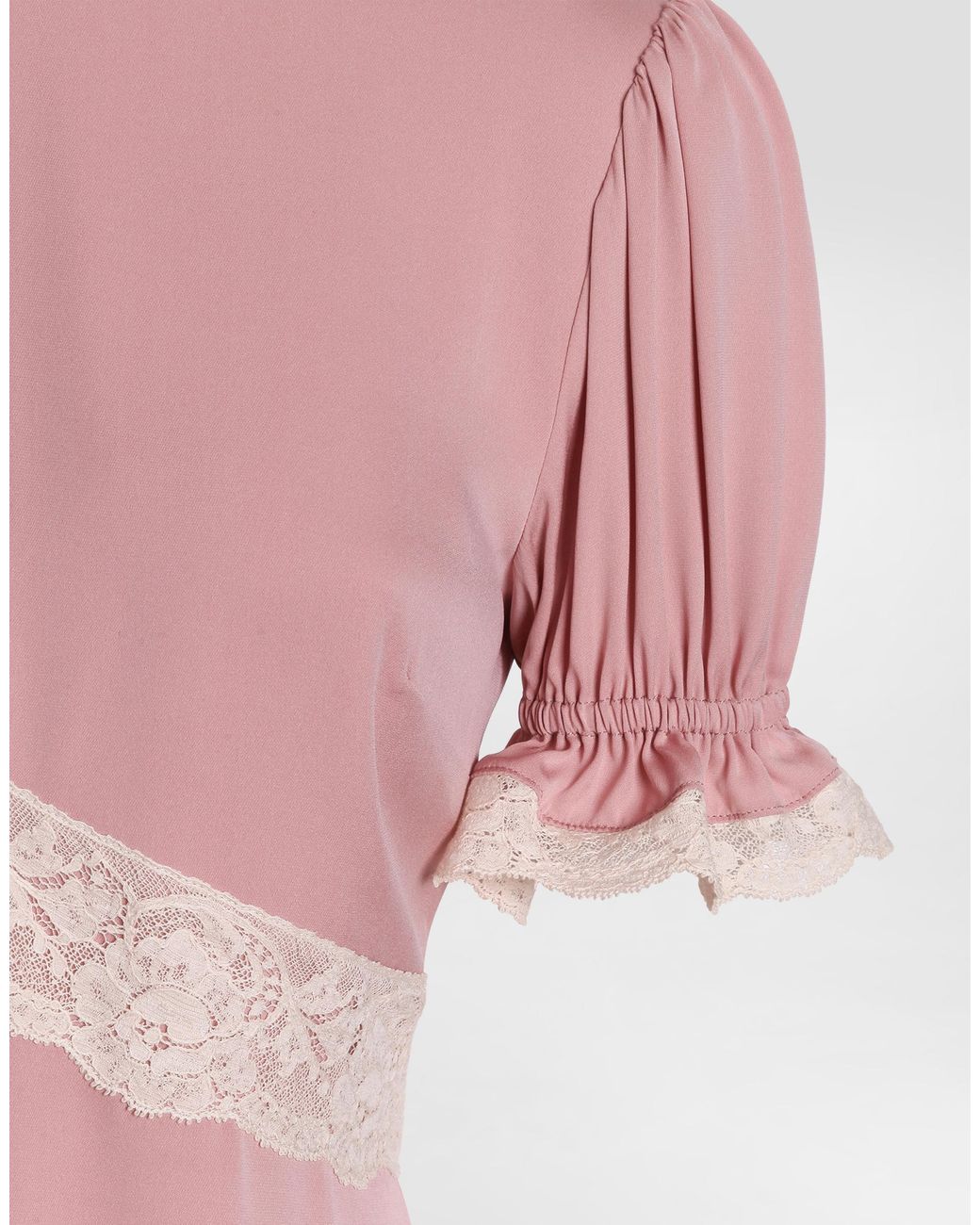 Dolce & Gabbana Pink Charmeuse Stretch Top