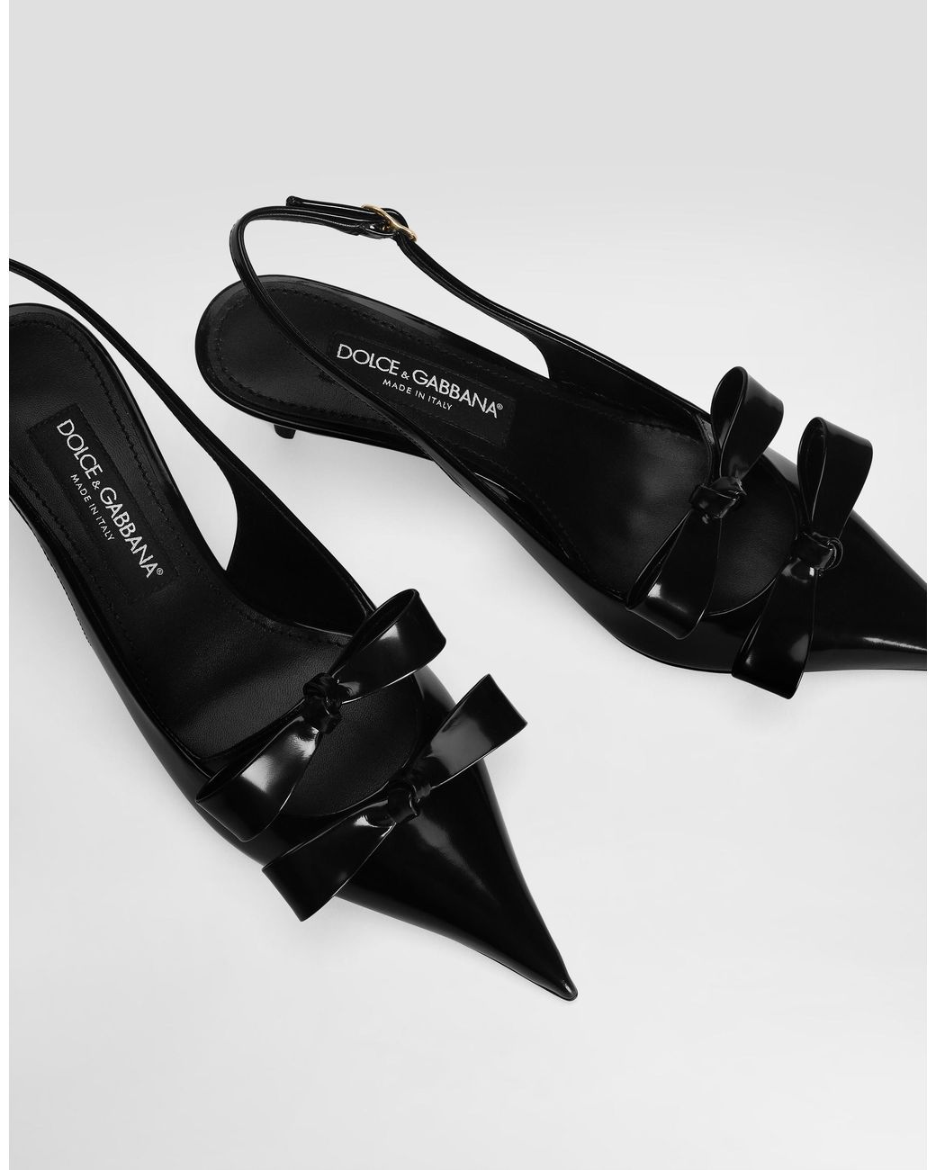 Dolce & Gabbana White Calfskin Slingback