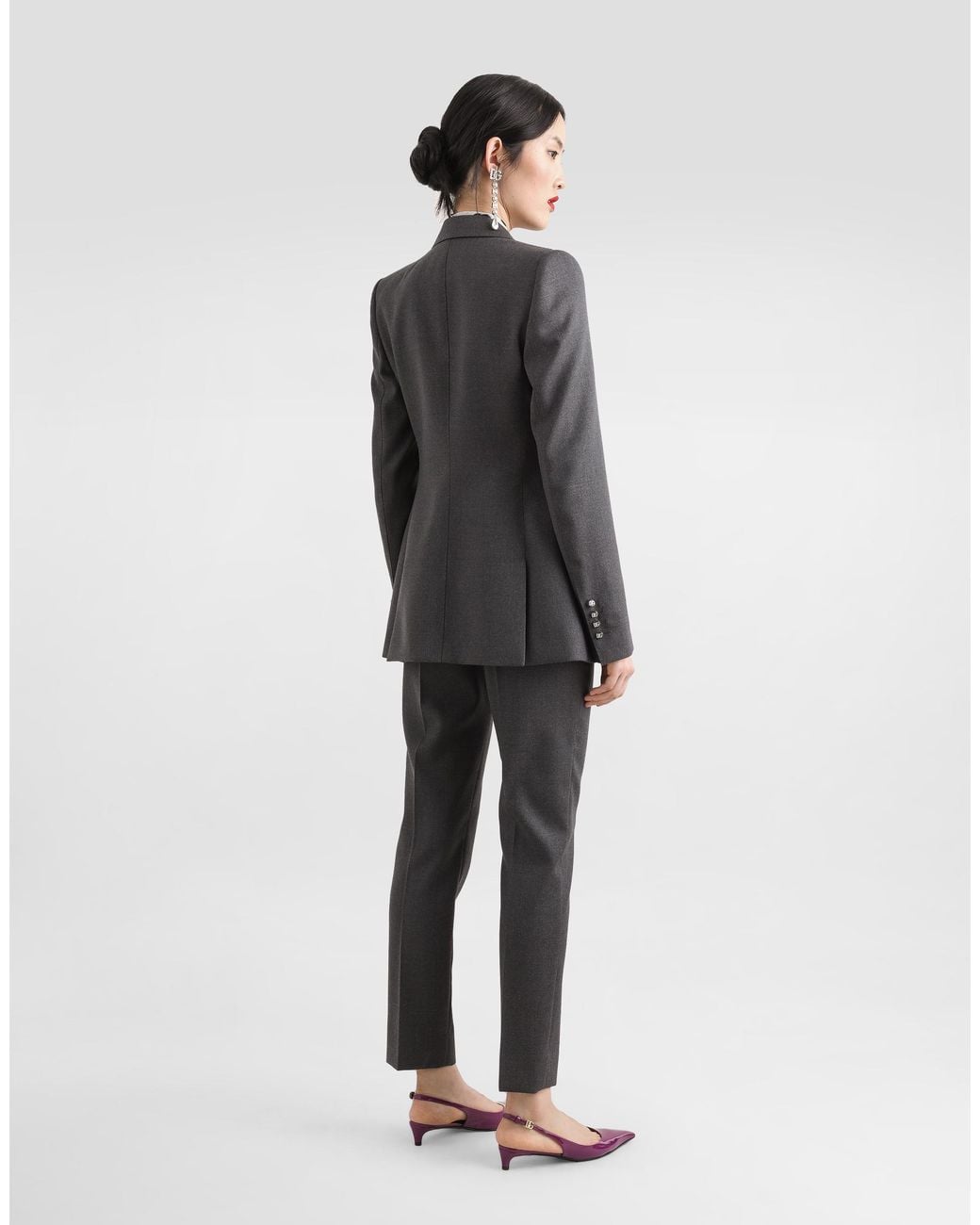 Dolce & Gabbana Black Single-Breasted Woolen Turlington Blazer