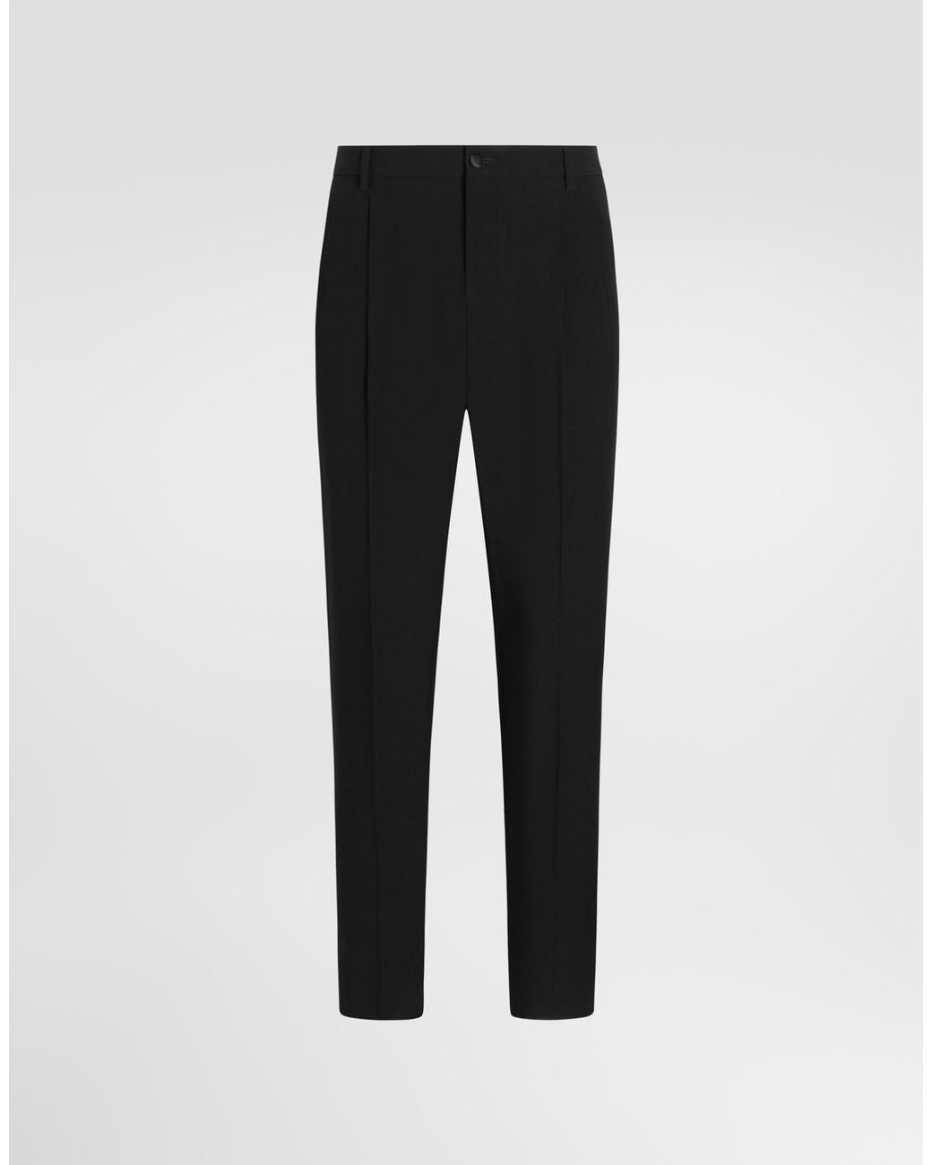 Dolce & Gabbana Black Cady Trousers for men